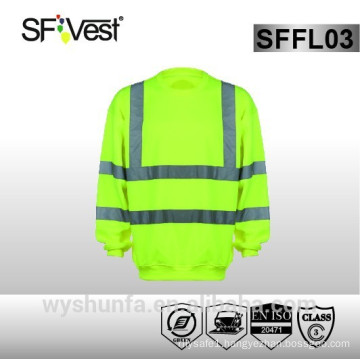 EN ISO High Visibility Polyester Fleece Safety Sweatshirt